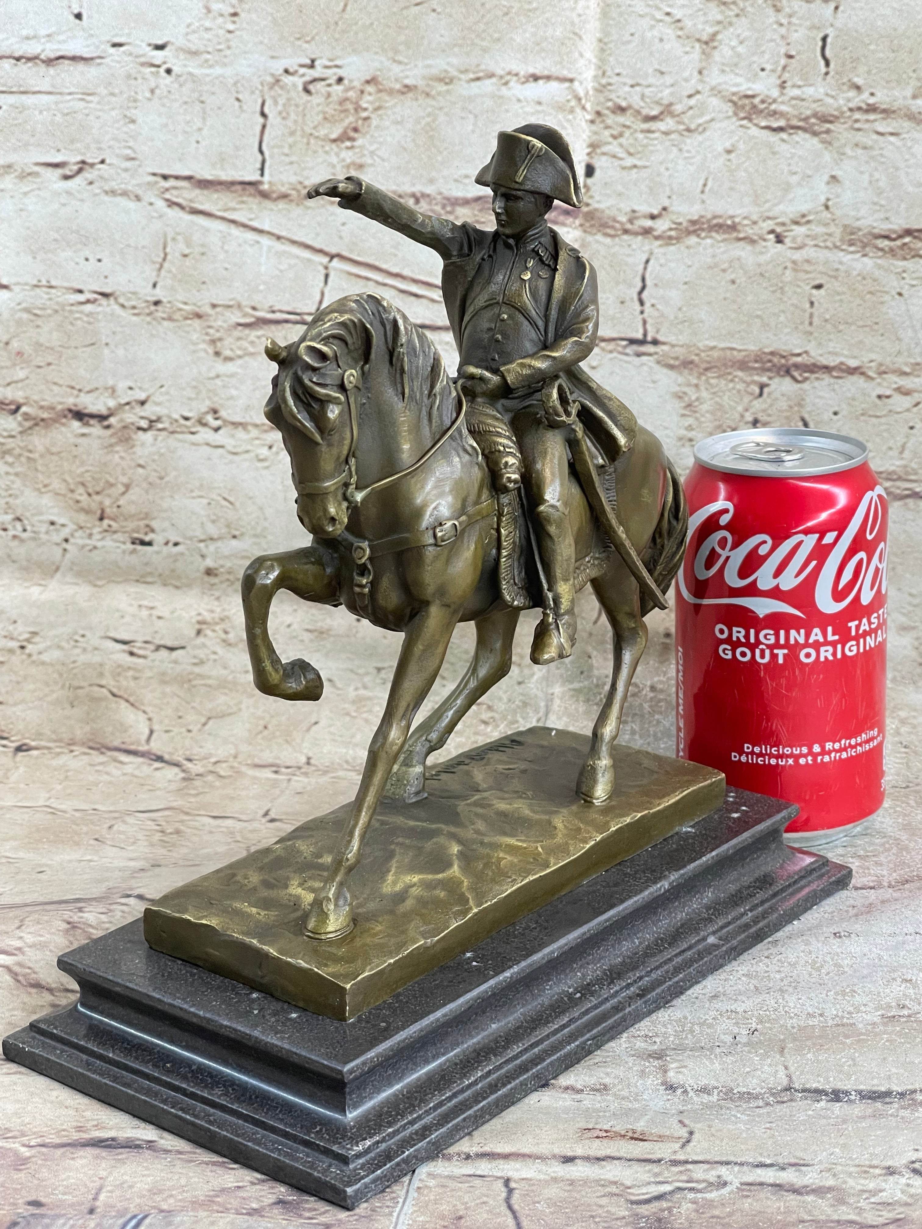 Signed Aldo Vitaleh Napoleon French Emperor Bronze Sculpture