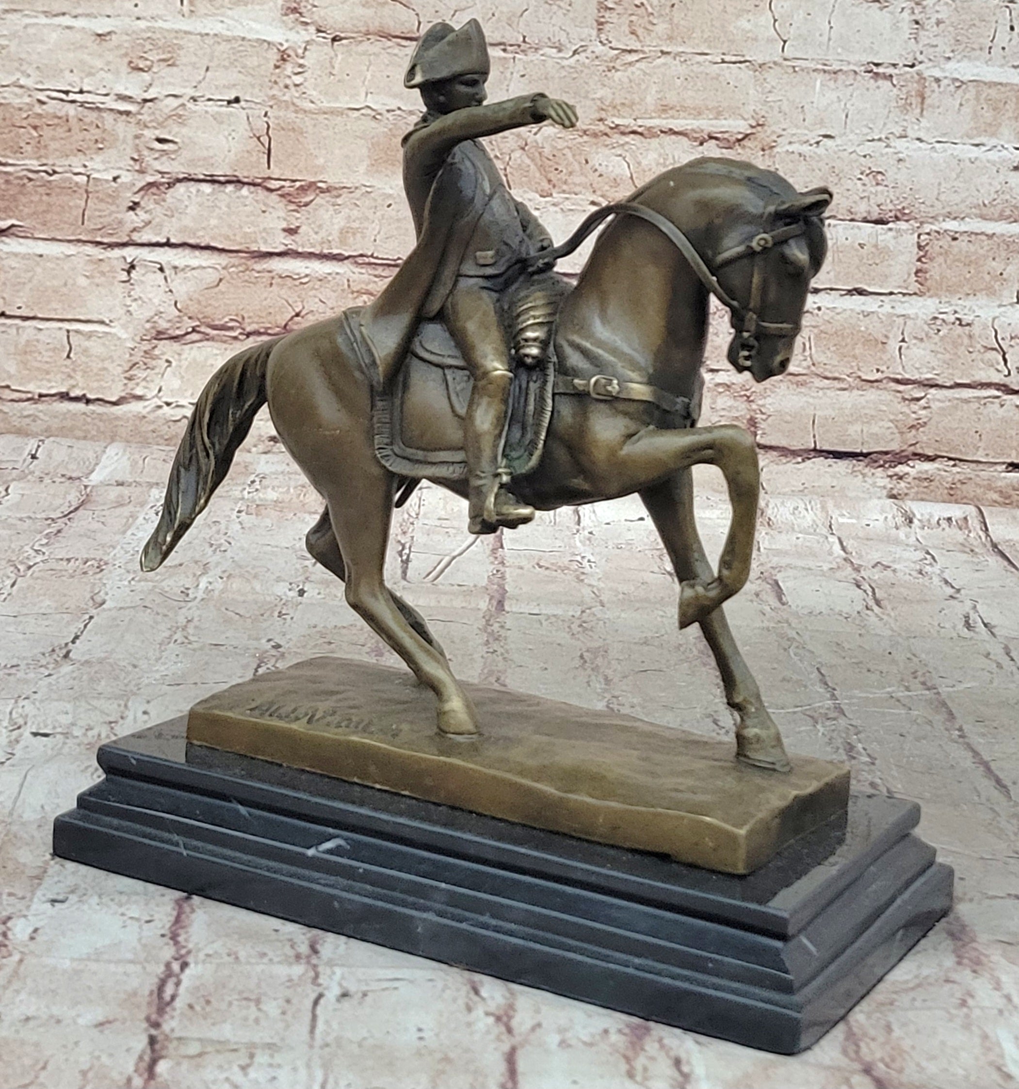 Napoleon Bonaparte Crossing the Alps Bronze Sculpture Replica
