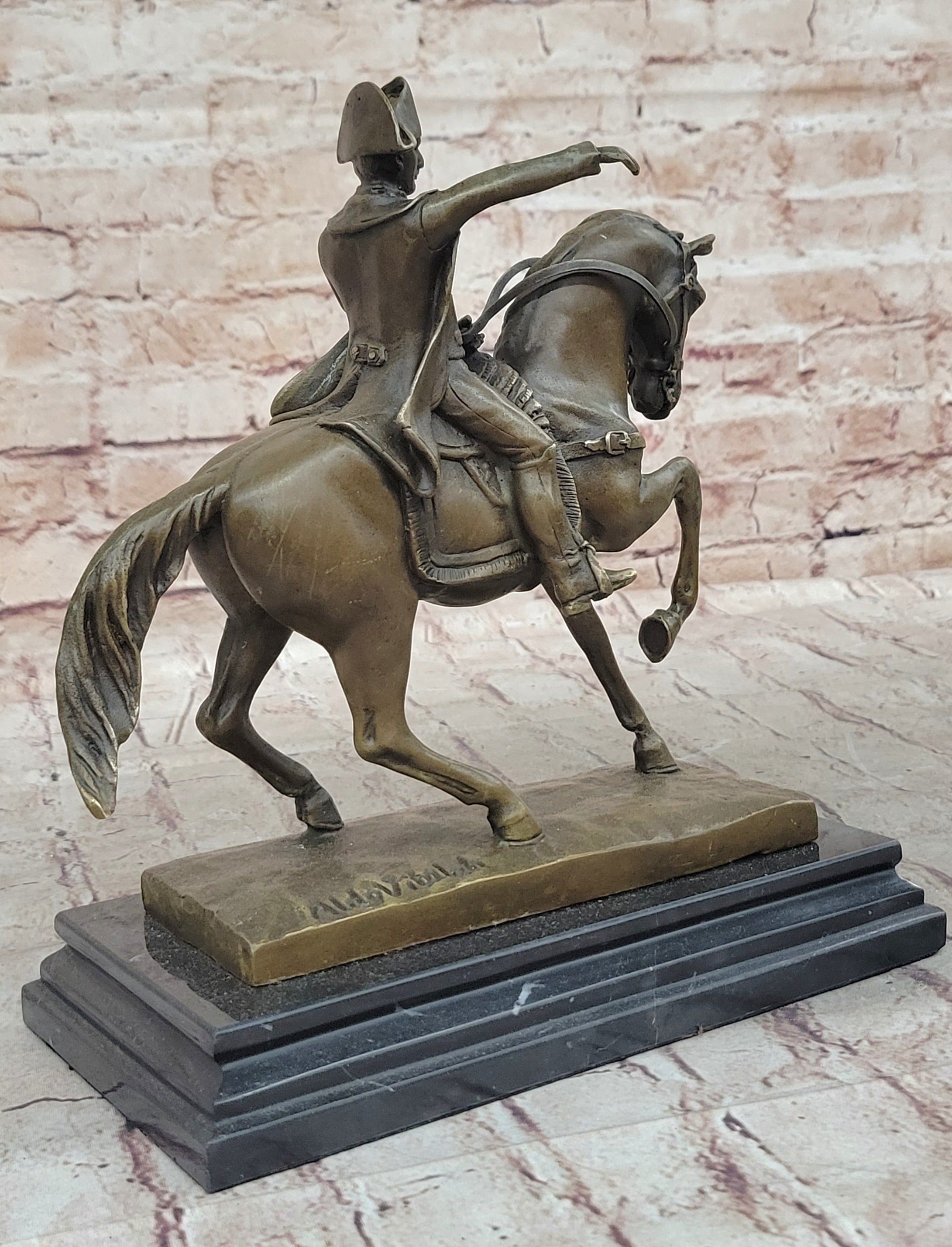 Napoleon Bonaparte Crossing the Alps Bronze Sculpture Replica