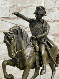Signed Aldo Vitaleh Napoleon French Emperor Bronze Sculpture
