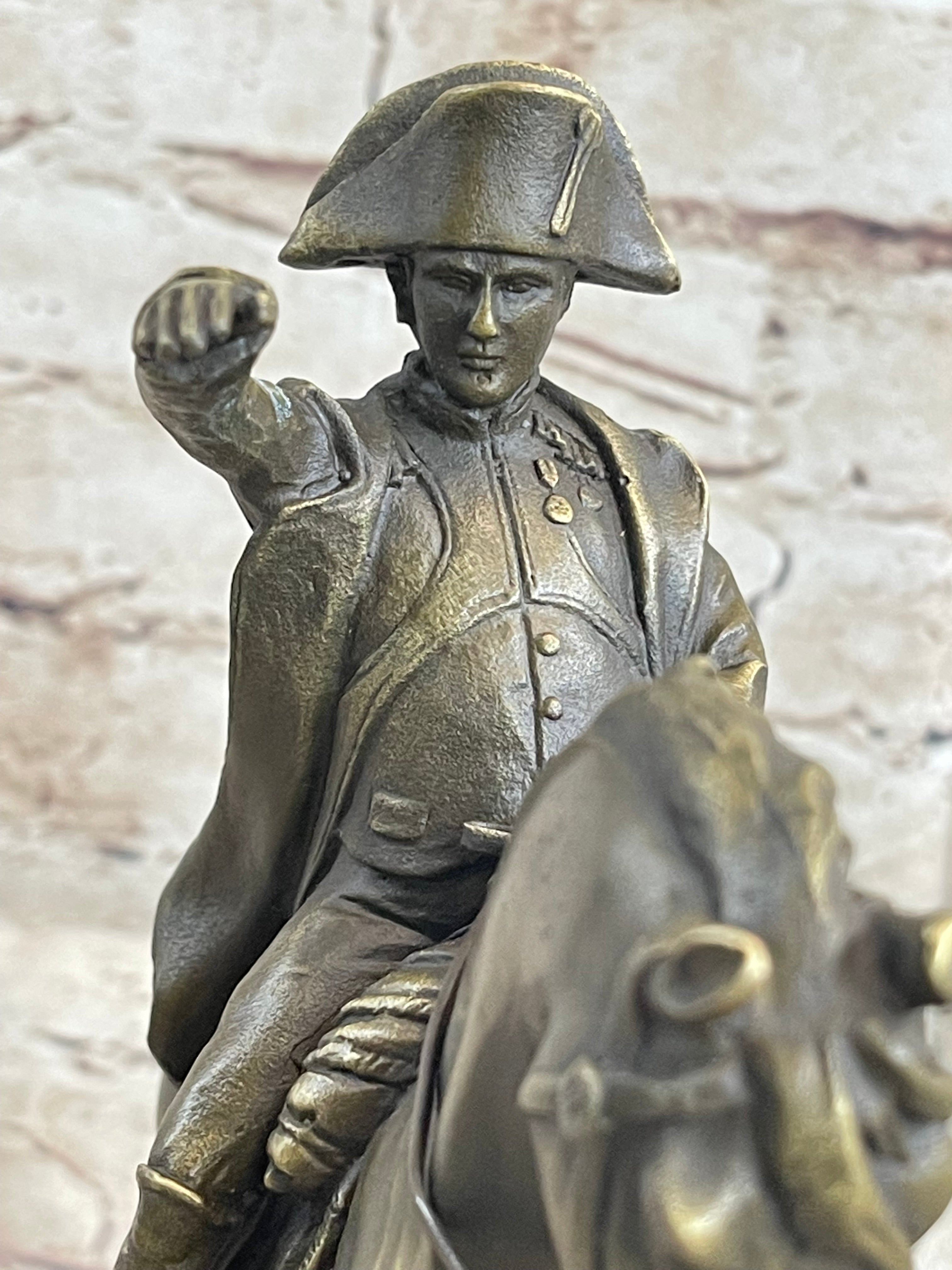 Signed Aldo Vitaleh Napoleon French Emperor Bronze Sculpture