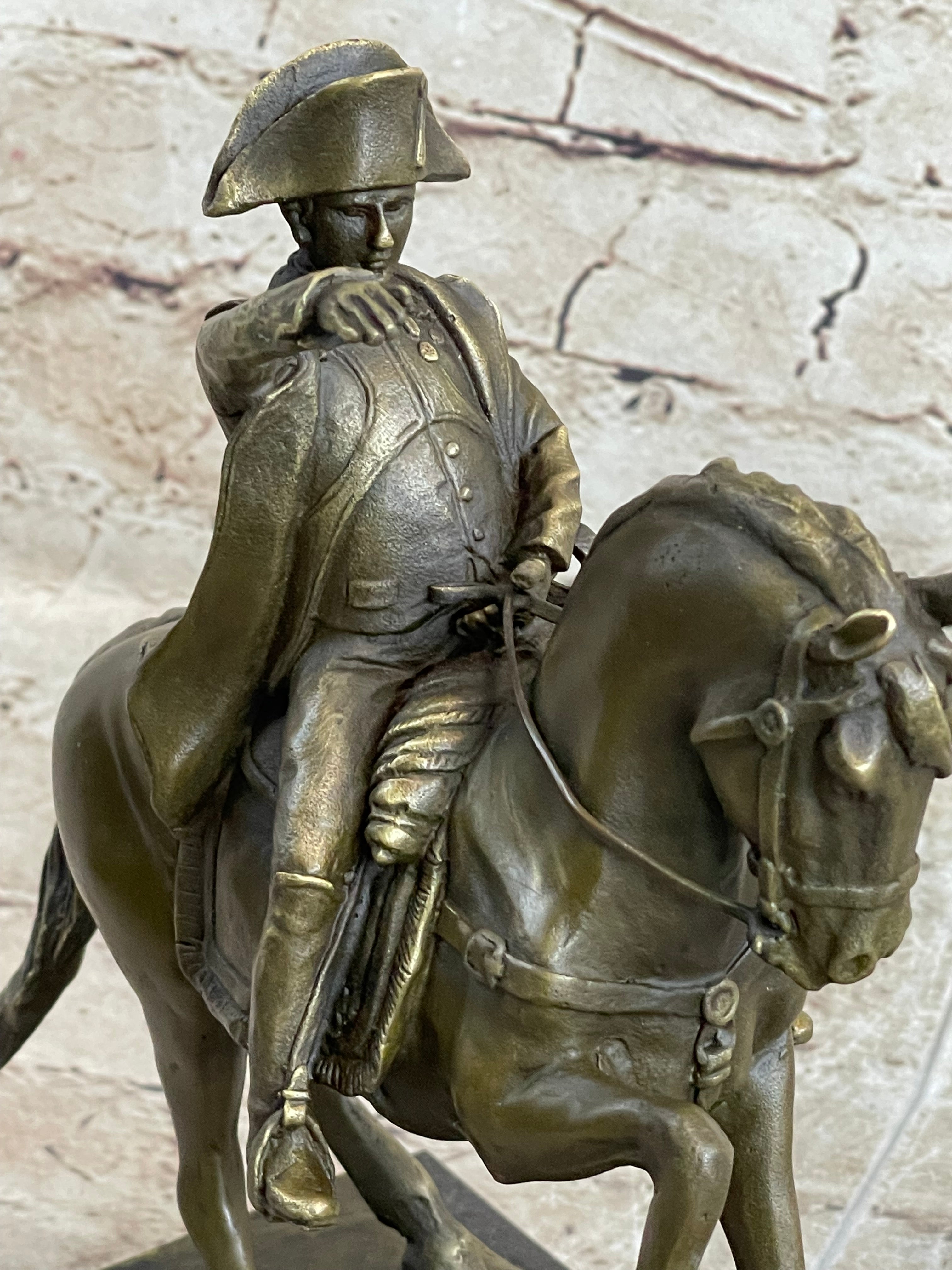 Signed Aldo Vitaleh Napoleon French Emperor Bronze Sculpture