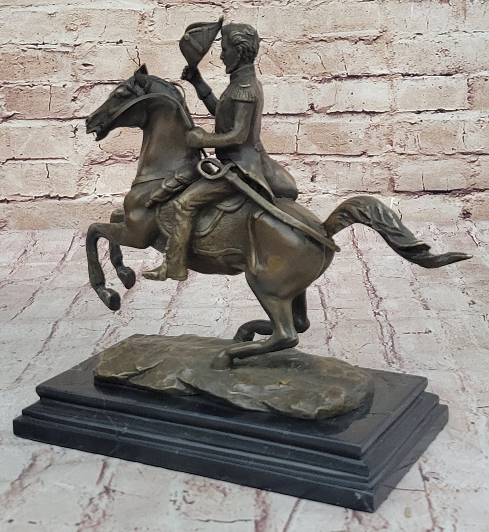 Henry Warner Slocum Union General on Horseback - Bronze Sculpture