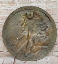 Signed Emperor Egyptian Princess Wall Mount Bas Relief Bronze