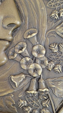 Art Nouveau Maiden Bronze Female Profile Wall Plaque by Milo