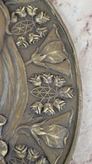 Art Nouveau Maiden Bronze Female Profile Wall Plaque by Milo
