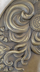 Art Nouveau Maiden Bronze Female Profile Wall Plaque by Milo