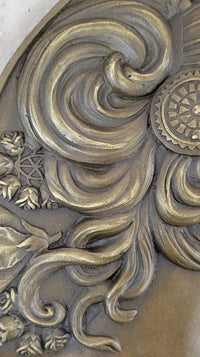 Art Nouveau Maiden Bronze Female Profile Wall Plaque by Milo
