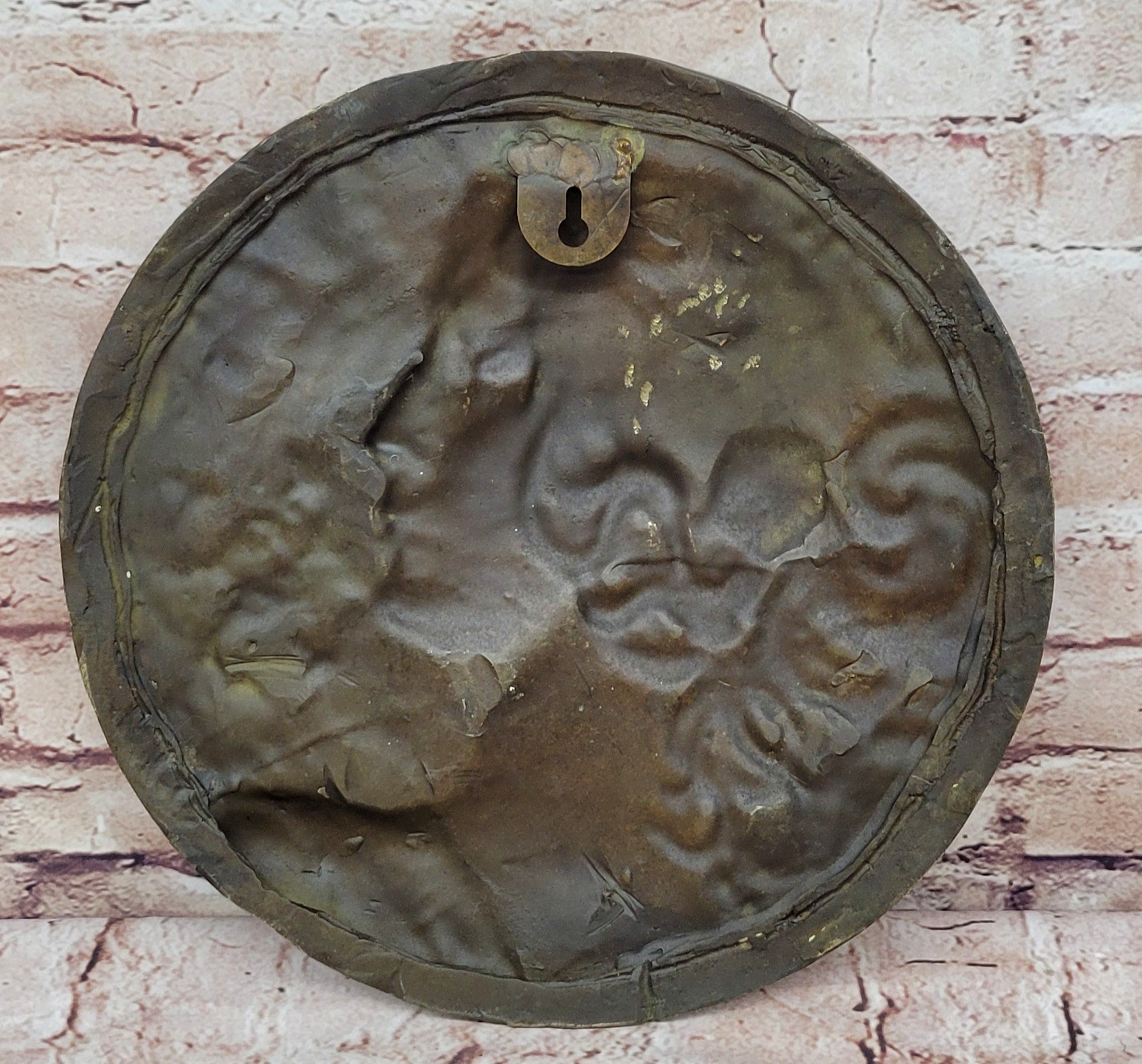 Art Nouveau Maiden Bronze Female Profile Wall Plaque by Milo