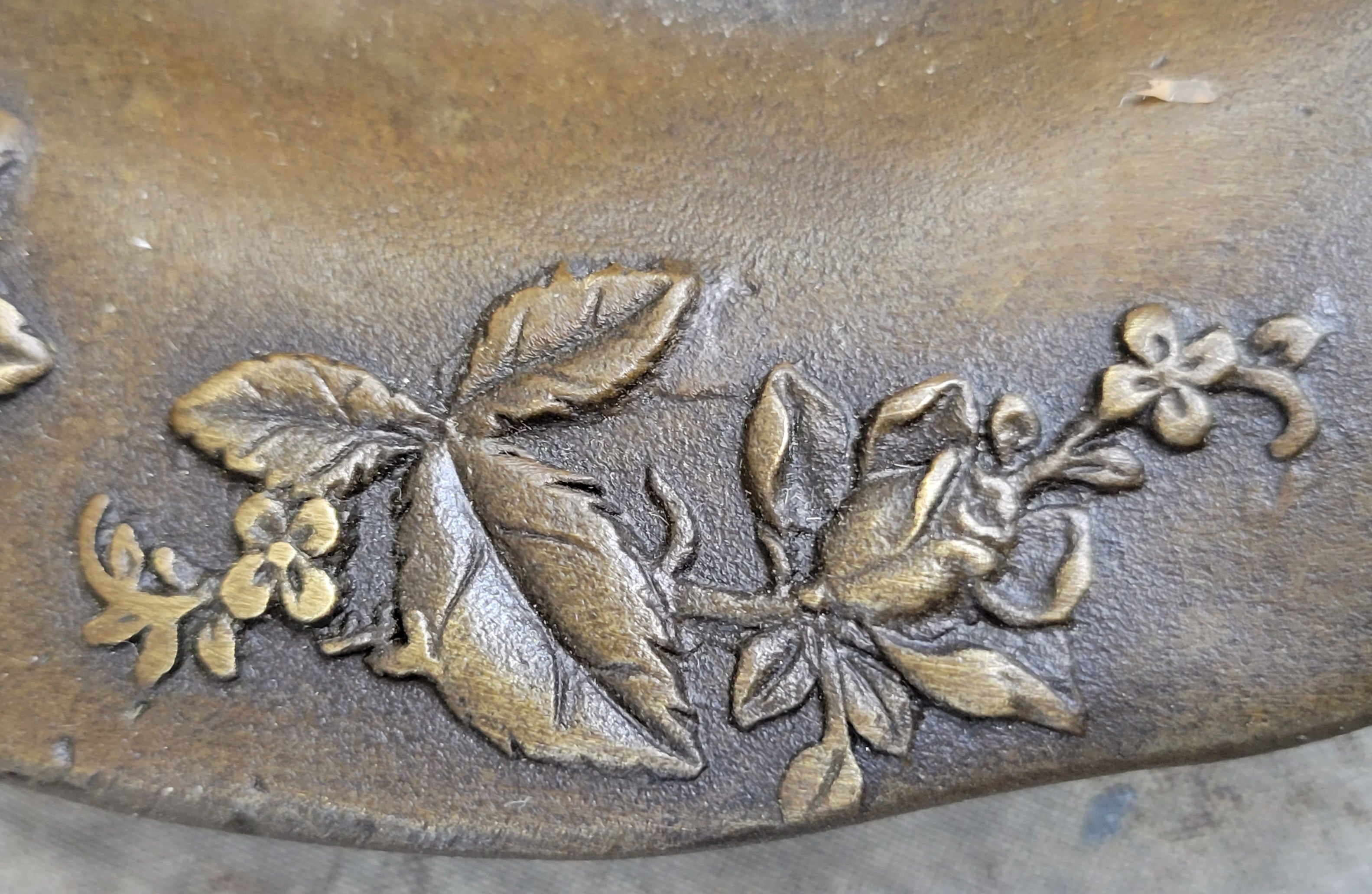 Signed Art Nouveau Reza Shah Pahlavi Bas Relief Bronze Sculpture