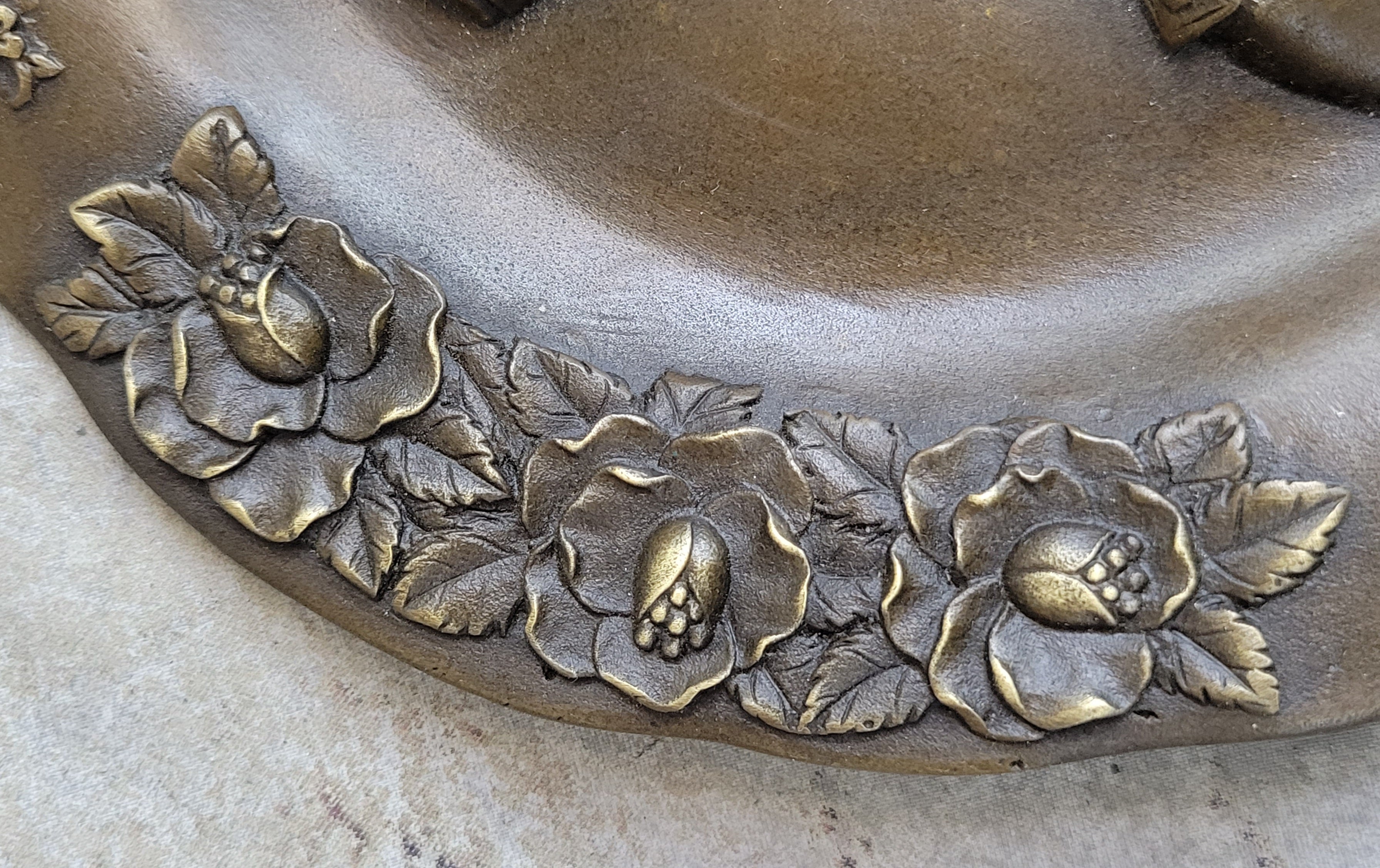 Signed Art Nouveau Reza Shah Pahlavi Bas Relief Bronze Sculpture