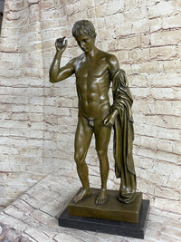 Nude Muscular Man Bronze Sculpture Figure HotCast Art