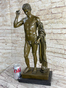 Nude Muscular Man Bronze Sculpture Figure HotCast Art