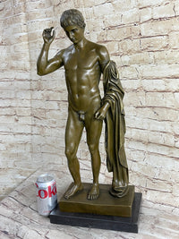 Nude Muscular Man Bronze Sculpture Figure HotCast Art