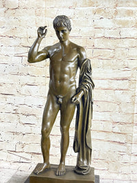 Nude Muscular Man Bronze Sculpture Figure HotCast Art
