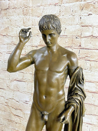 Nude Muscular Man Bronze Sculpture Figure HotCast Art