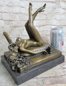 Erotic Bronze Sculpture Statue Nude Woman Girl on Phone Preiss Erotica 10" x 12"