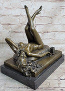 Erotic Bronze Sculpture Statue Nude Woman Girl on Phone Preiss Erotica 10" x 12"