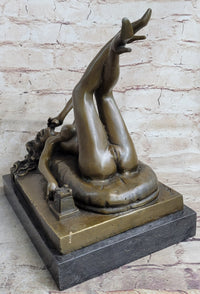 Erotic Bronze Sculpture Statue Nude Woman Girl on Phone Preiss Erotica 10" x 12"