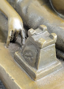 Erotic Bronze Sculpture Statue Nude Woman Girl on Phone Preiss Erotica 10" x 12"