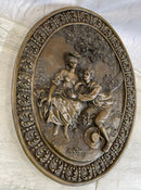 Young Lovers Romantic Wall Art Plaque Bas Relief 18" x 14"