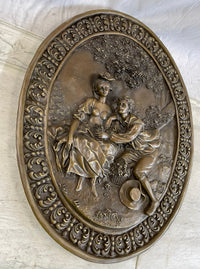 Young Lovers Romantic Wall Art Plaque Bas Relief 18" x 14"