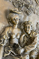 Young Lovers Romantic Wall Art Plaque Bas Relief 18" x 14"