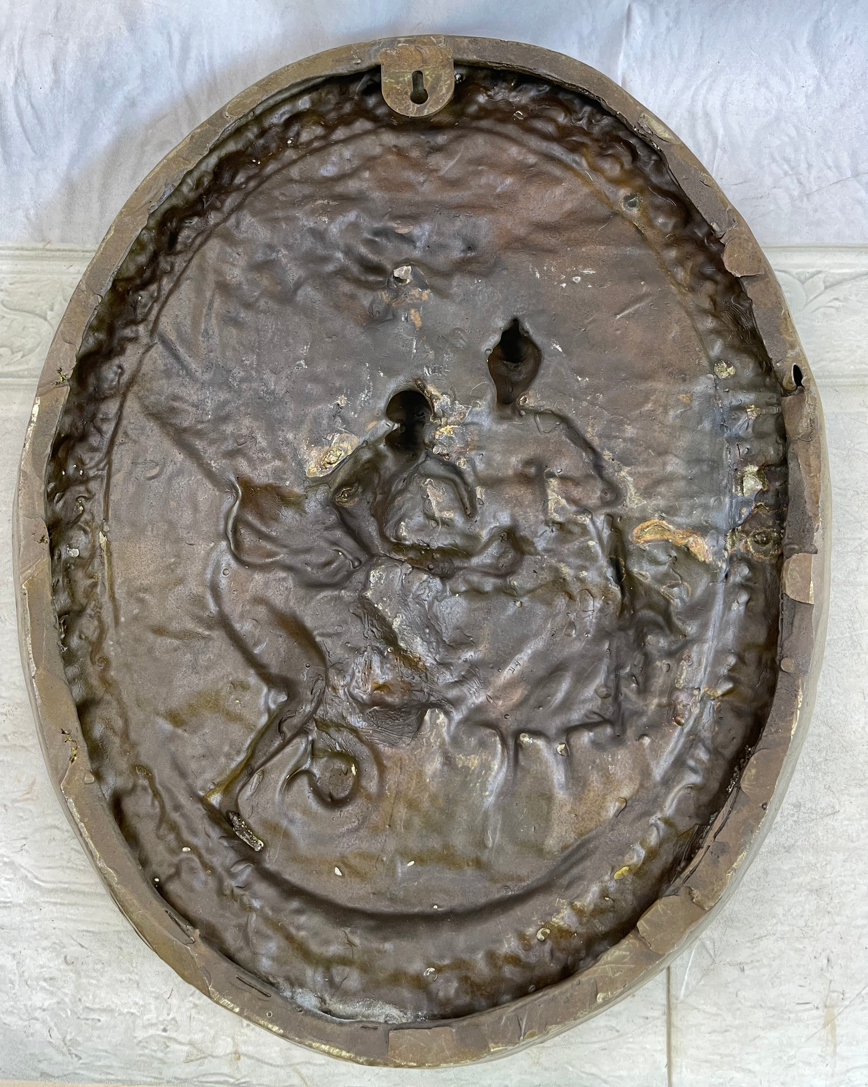 Young Lovers Romantic Wall Art Plaque Bas Relief 18" x 14"