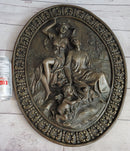Hanging Wall Relief Bronze Sculpture 17" x 13" Antique Vintage