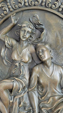 Hanging Wall Relief Bronze Sculpture 17" x 13" Antique Vintage