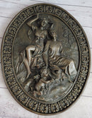 Hanging Wall Relief Bronze Sculpture 17" x 13" Antique Vintage