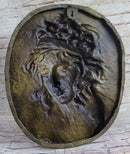 Art Nouveau Bronze Wall Hanging Portrait of Woman by Jean Patoue