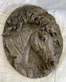 Horse Head Portrait Bronze Sculpture Plaque 16" x 16"