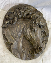 Horse Head Portrait Bronze Sculpture Plaque 16" x 16"