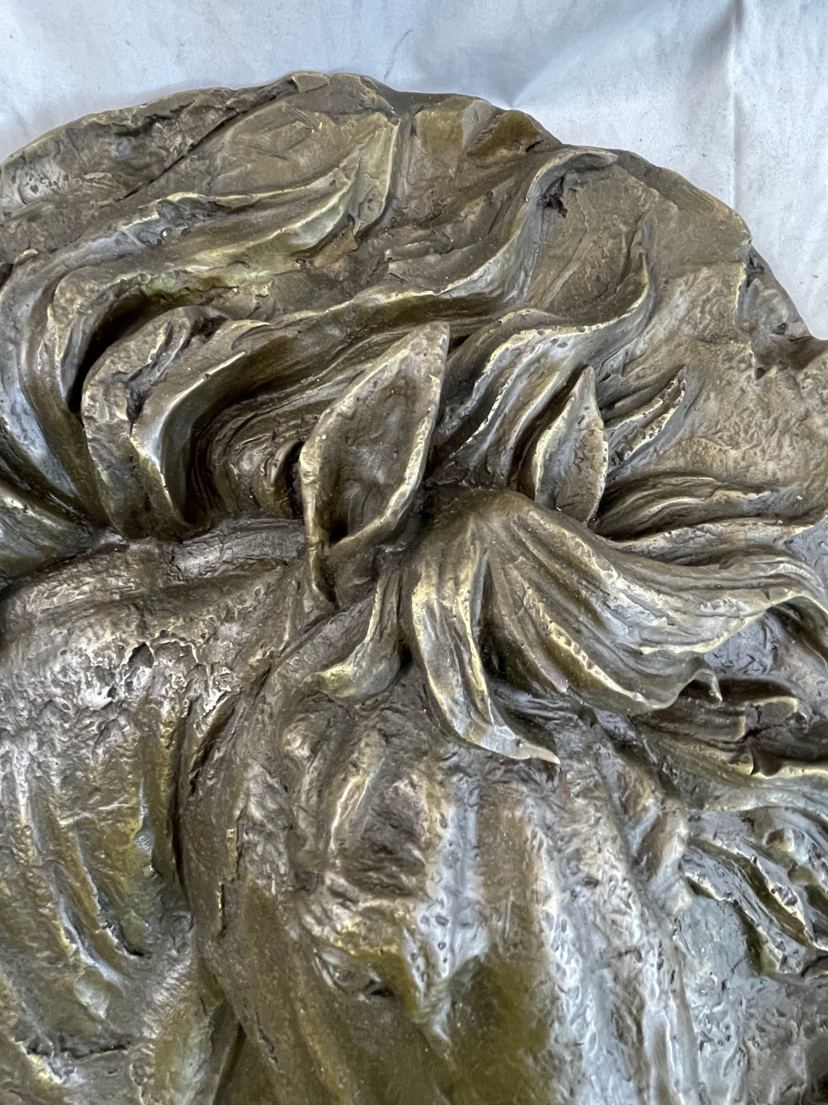 Horse Head Portrait Bronze Sculpture Plaque 16" x 16"