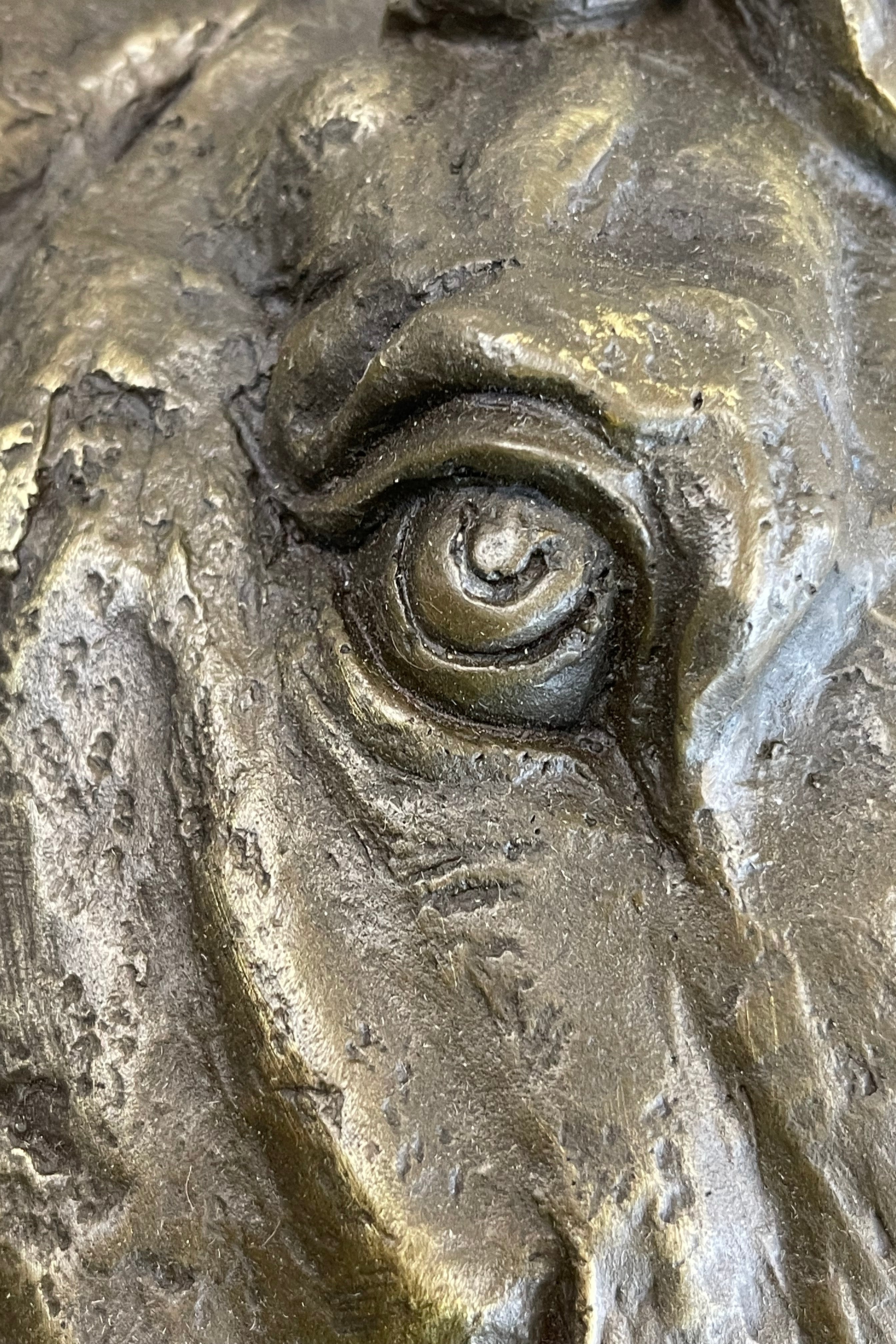 Horse Head Portrait Bronze Sculpture Plaque 16" x 16"
