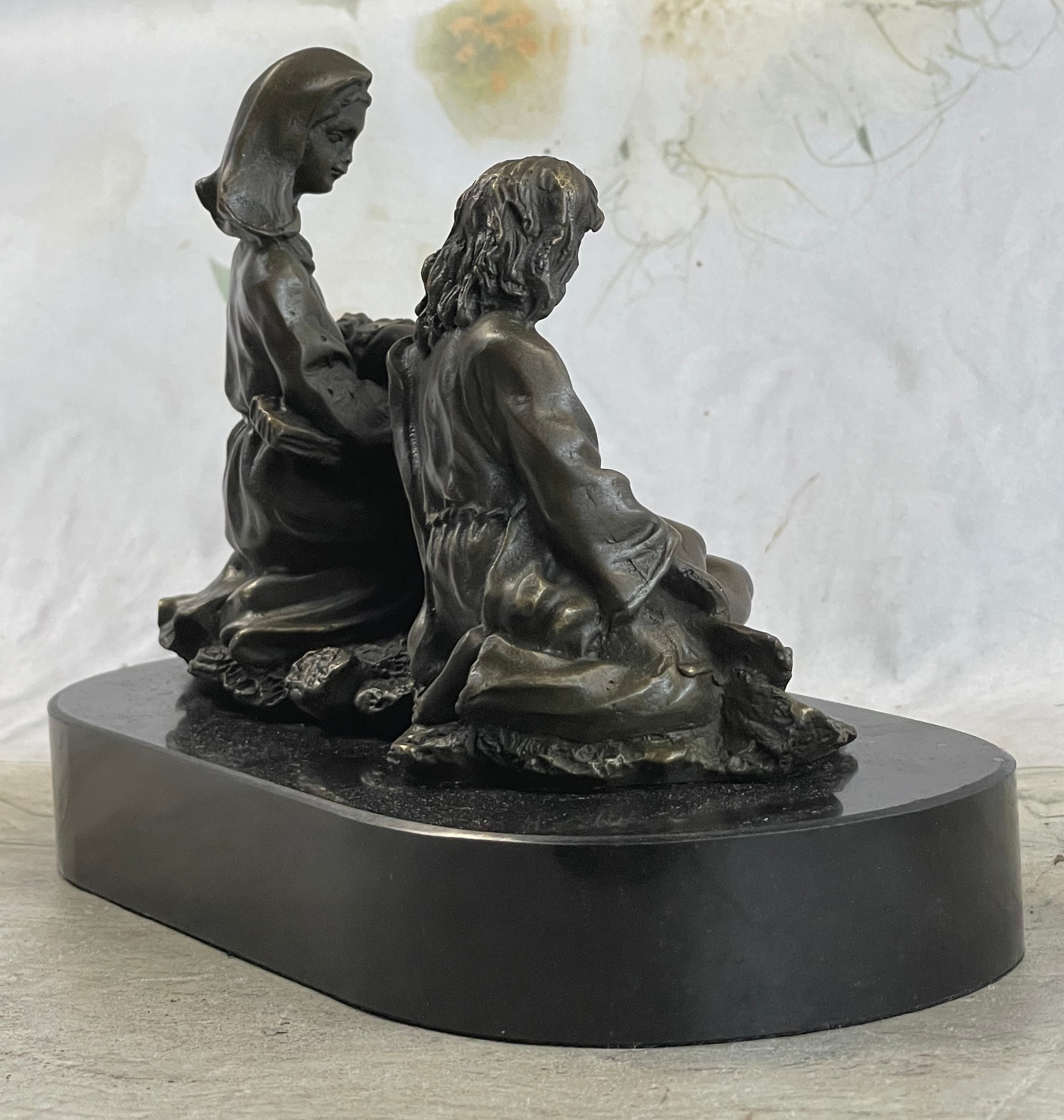 La Pieta Jesus Christ Paul & Mary Bronze 6" x 8" Sculpture
