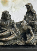 La Pieta Jesus Christ Paul & Mary Bronze 6" x 8" Sculpture