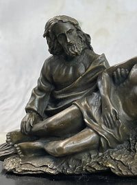 La Pieta Jesus Christ Paul & Mary Bronze 6" x 8" Sculpture