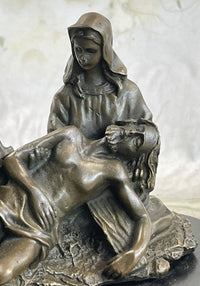 La Pieta Jesus Christ Paul & Mary Bronze 6" x 8" Sculpture