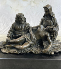 La Pieta Jesus Christ Paul & Mary Bronze 6" x 8" Sculpture