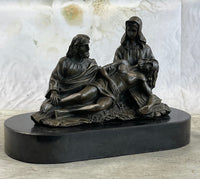 La Pieta Jesus Christ Paul & Mary Bronze 6" x 8" Sculpture