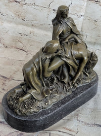 The Lamentation of Christ Jesus With Virgin Mary & Saint Mary Magdalene Bronze