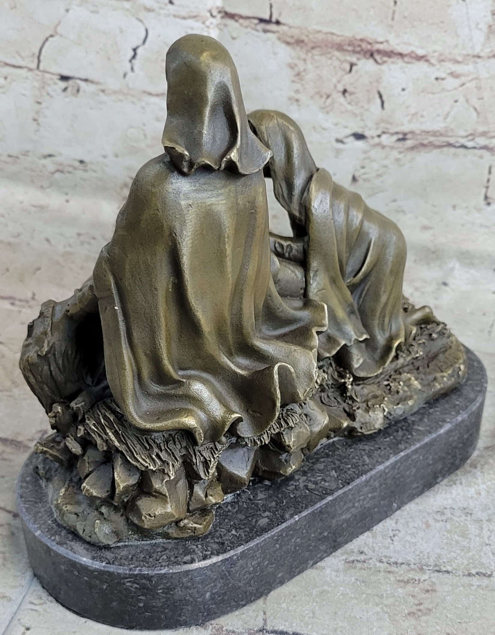 The Lamentation of Christ Jesus With Virgin Mary & Saint Mary Magdalene Bronze