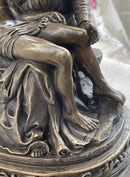 La Pieta by Michelangelo Bronze Miniature Replica on Marble Base
