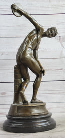 Vintage Grand Tour Bronze Sculpture Discobolos Myron Lost Wax