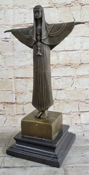 Milo Egyptian Princess Bronze Marble Sculpture Art Deco