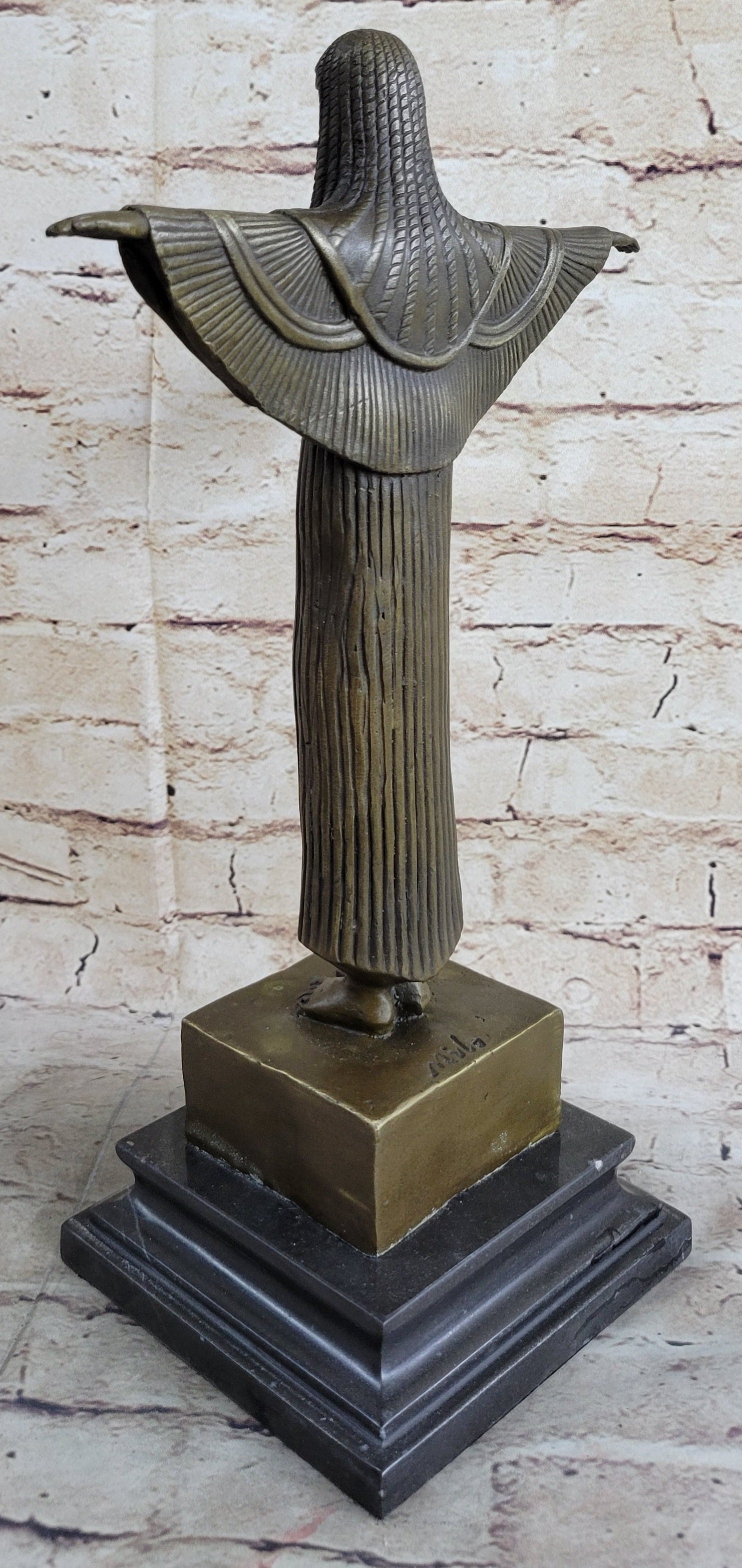 Milo Egyptian Princess Bronze Marble Sculpture Art Deco