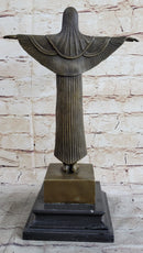 Milo Egyptian Princess Bronze Marble Sculpture Art Deco