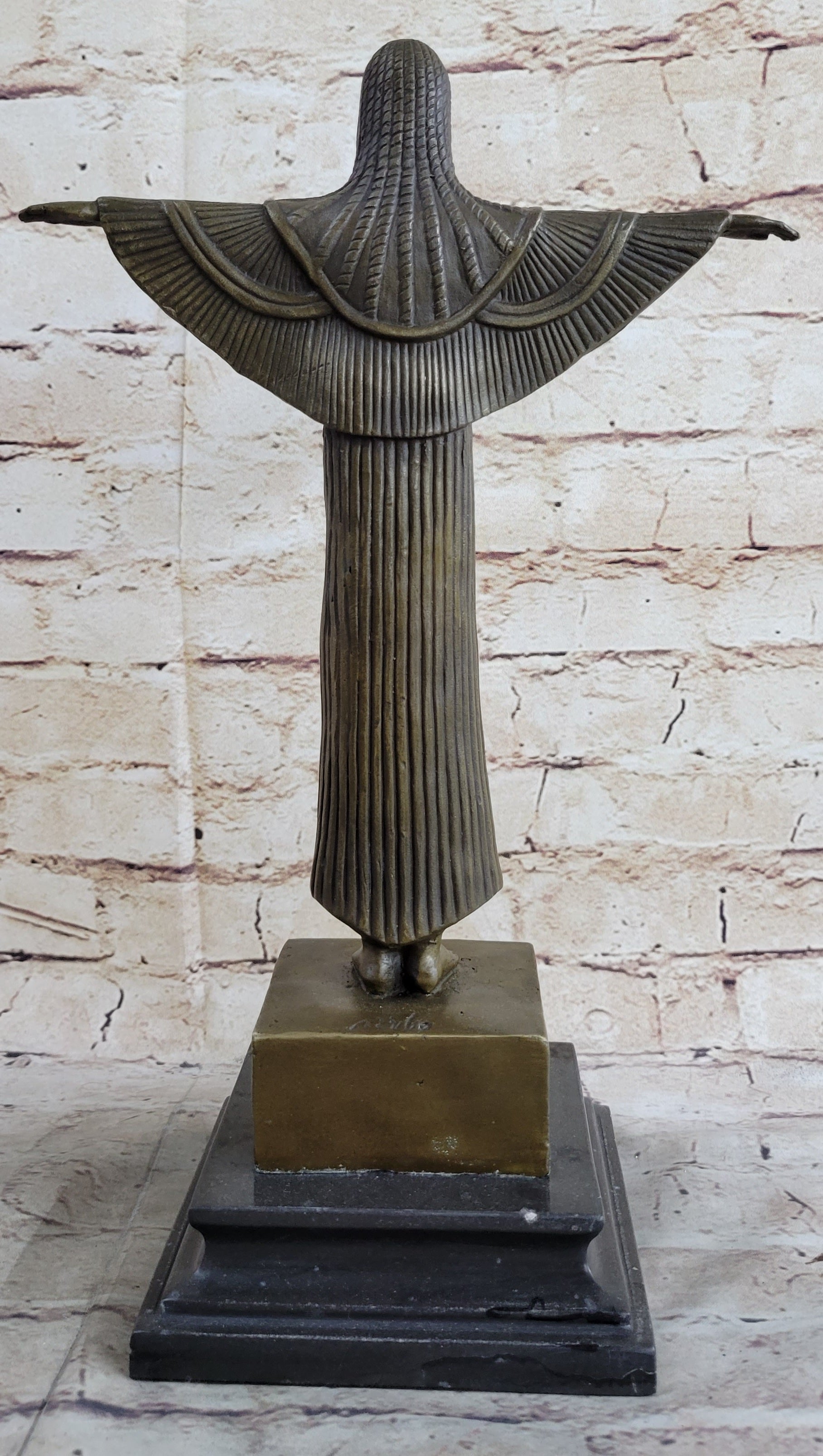 Milo Egyptian Princess Bronze Marble Sculpture Art Deco